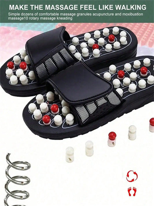 2026Acupoint Massage Slippers Sandal for Men Feet Chinese Acupressure Therapy Medical Rotating Foot Massager Shoes Unisex