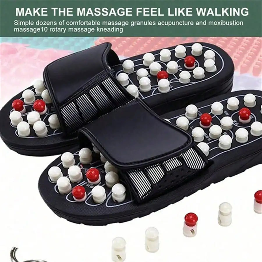 2026Acupoint Massage Slippers Sandal for Men Feet Chinese Acupressure Therapy Medical Rotating Foot Massager Shoes Unisex